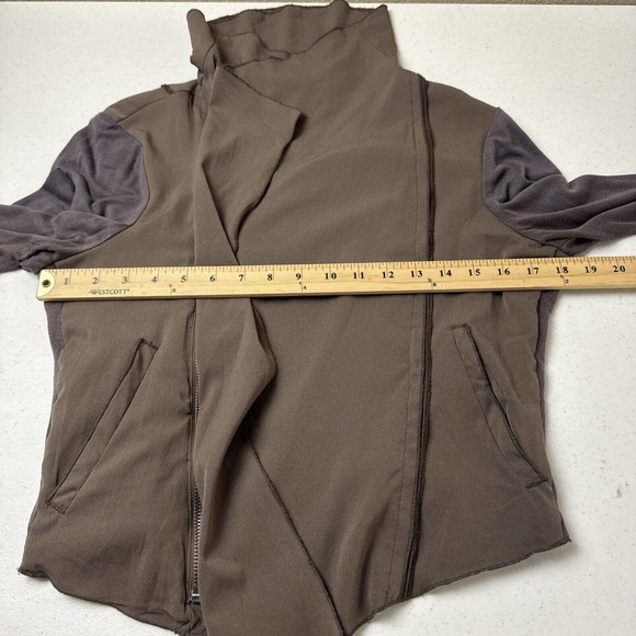 lafayette 148 Jacket Women's Medium Brown Shawl Neck Long Sleeve Open Front - Picture 9 of 11